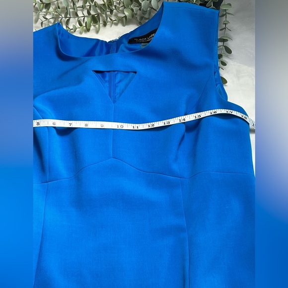 Black Label by Evan Picone Sheath Dress Peacock Blue Size 10 - Picture 7 of 8